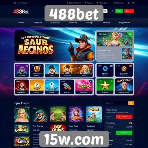 Interface do usuário no site 488bet